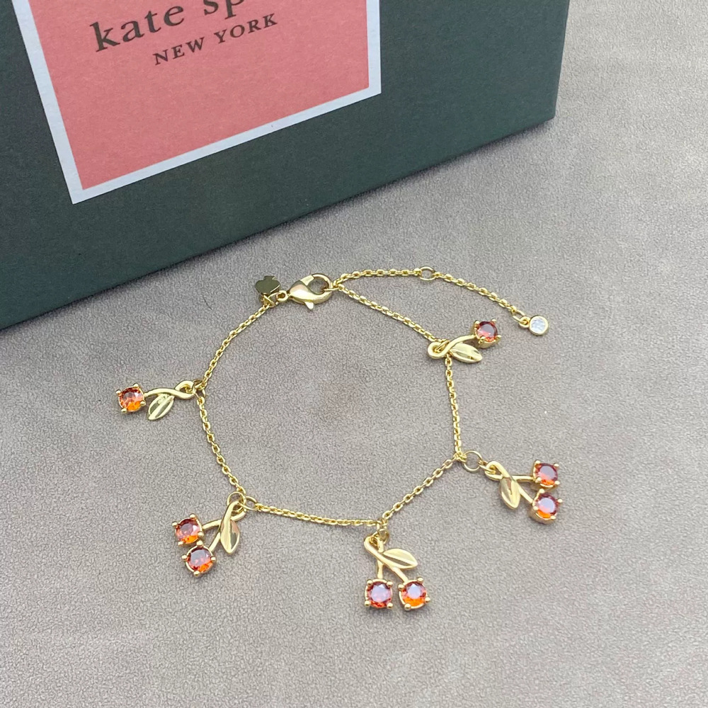 kate spade Double Chain Rhinestone Cherry Starfish Flower Star Moon Steel